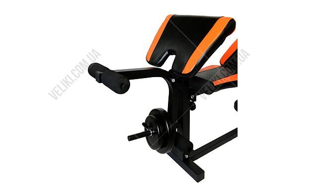 Лава для жиму WCG 0020 + Штанга та гантелі 148 кг - дополнительное фото 3