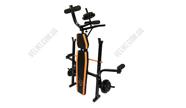 Скамья для жима WCG 0055 + Штанга и гантели 98 кг - дополнительное фото 5