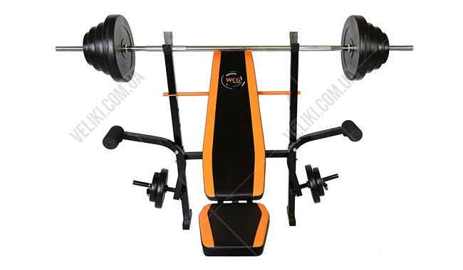 Лава для жиму WCG 0055 Набір Strong 128 кг - дополнительное фото 4