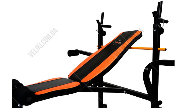 Лава для жиму WCG 0070 + Штанга та гантелі 98 кг - дополнительное фото 1