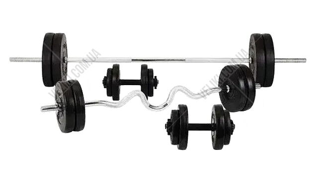 Лава для жиму WCG 0070 + Штанга та гантелі 98 кг - дополнительное фото 2