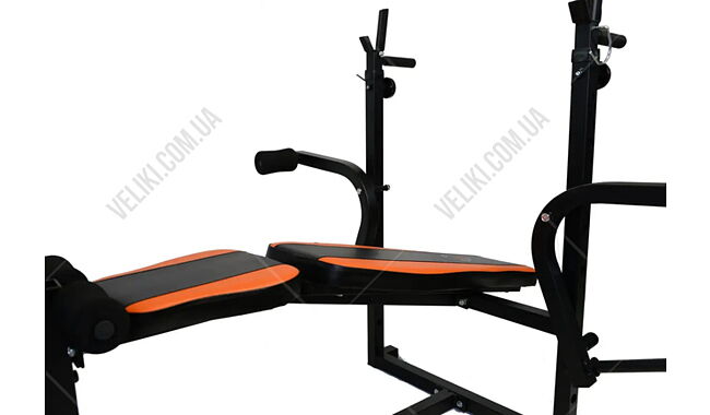 Лава для жиму WCG 0070 + Штанга та гантелі 98 кг - дополнительное фото 4