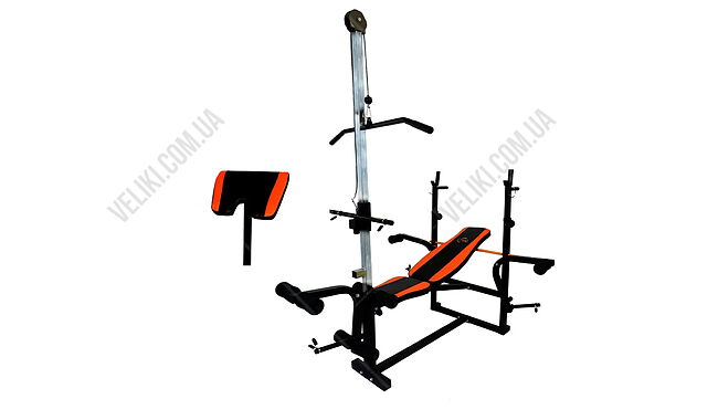 Лава для жиму WCG 0070 + Штанга та гантелі 98 кг - дополнительное фото 5