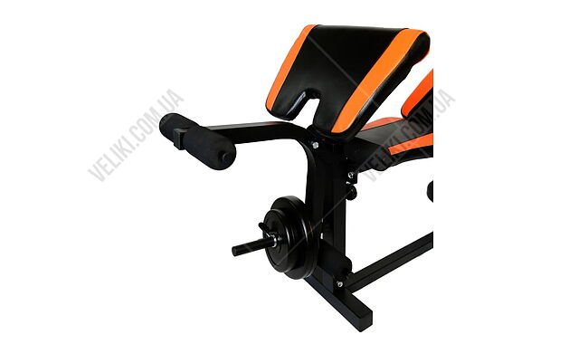 Лава для жиму WCG 0070 + Штанга та гантелі 60 кг - дополнительное фото 7