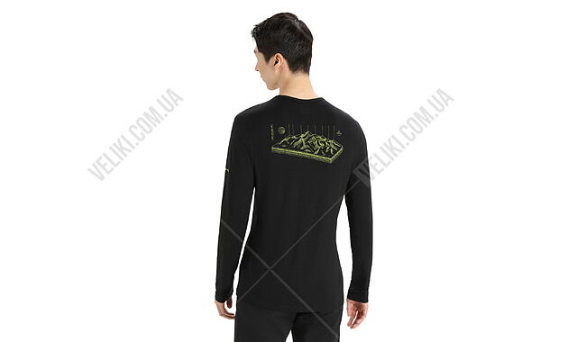 Термофутболка Icebreaker 200 Oasis LS Crewe Alps 3D - дополнительное фото 2