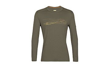 Термофутболка Icebreaker 200 Oasis LS Crewe Ski Stripes