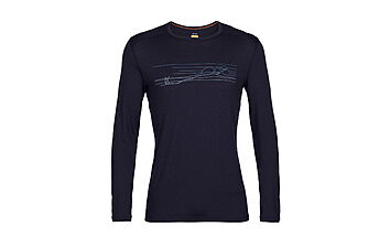 Термофутболка Icebreaker 200 Oasis LS Crewe Ski Stripes