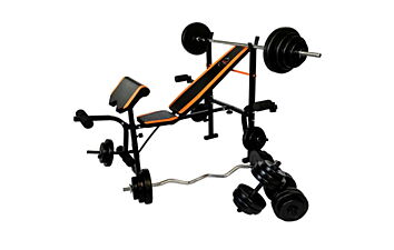 Лава для жиму WCG 0055 + Приставка Скотта + Набір Hard 148 кг