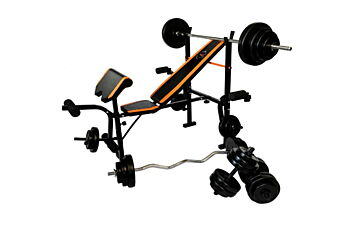 Лава для жиму WCG 0055 + Приставка Скотта + Штанга 98 кг