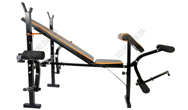 Скамья для жима WCG 0055 + Приставка Скотта + Штанга 98 кг - дополнительное фото 2