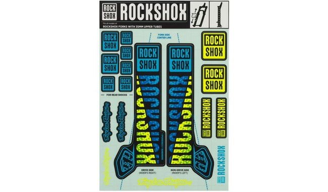 Набір наклейок на вилку RockShox 35 Troy Lee Designs - фото 1
