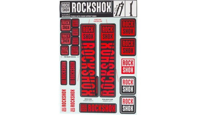 Набір наклейок на вилку RockShox 35 - фото 3