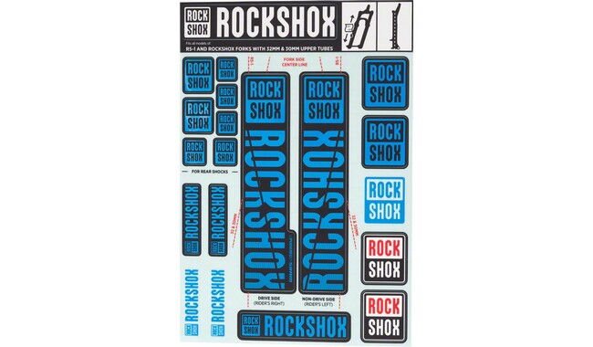 Набор наклеек на вилку RockShox 30/32 - фото 1