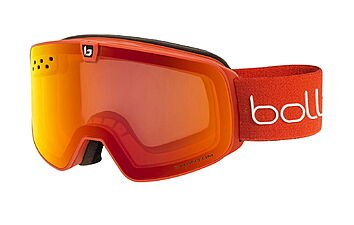 Горнолыжная маска Bolle Nevada Neo Phantom Fire Red Photochromic + Lemon