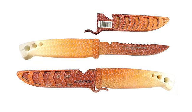 Нож Gambler Evolution 4" Bait Knife Red Fish - фото 1