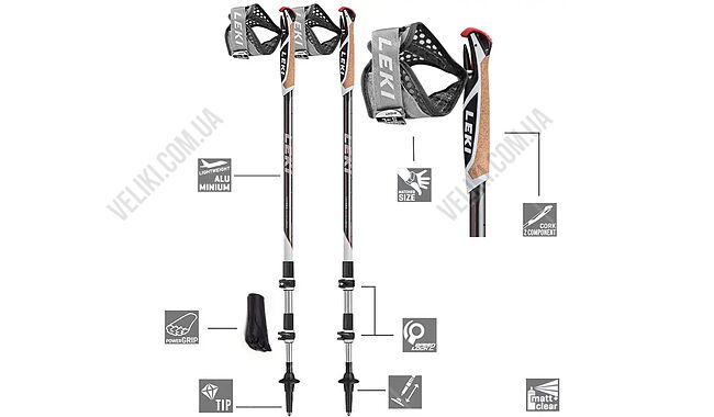 Палиці для скандинавської ходьби Leki Traveller Alu - дополнительное фото 2