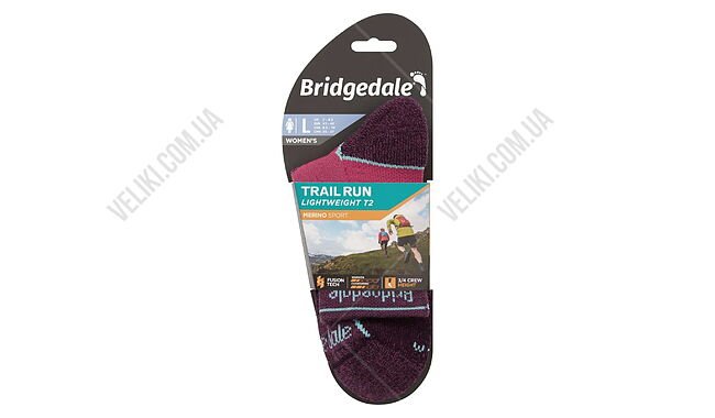 Носки Bridgedale Women's Trail Run LightWeight T2 Merino Sport - дополнительное фото 4