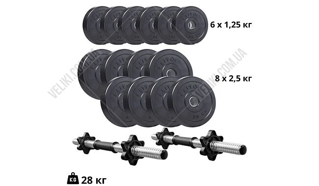 Гантелі Elitum Titan 2х14 кг - дополнительное фото 1