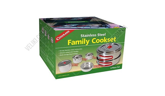 Набір посуду Coghlans Stainless Steel Family Cookset - дополнительное фото 1