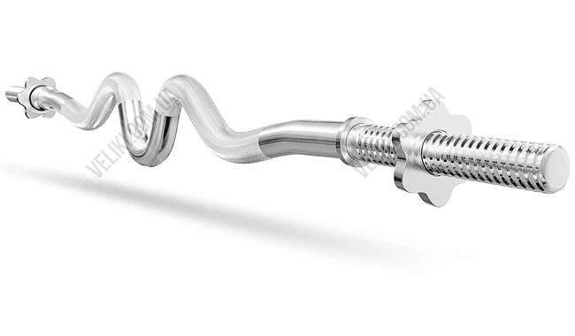 Штанга Hop-Sport Strong W-гриф 37 кг - дополнительное фото 1