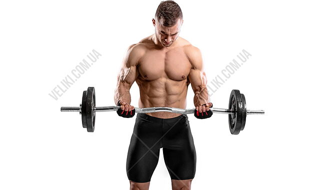 Штанга Hop-Sport Strong W-гриф 37 кг - дополнительное фото 4