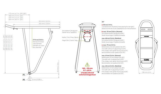 Багажник Racktime Basic 2.0 28" - дополнительное фото 1