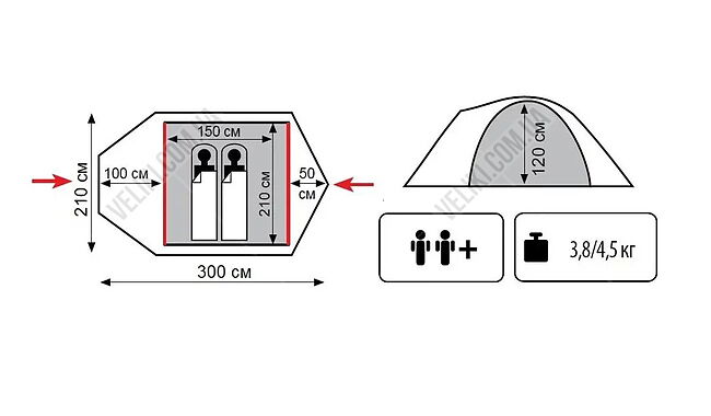 Намет Tramp Lair 2 v2 New - дополнительное фото 1