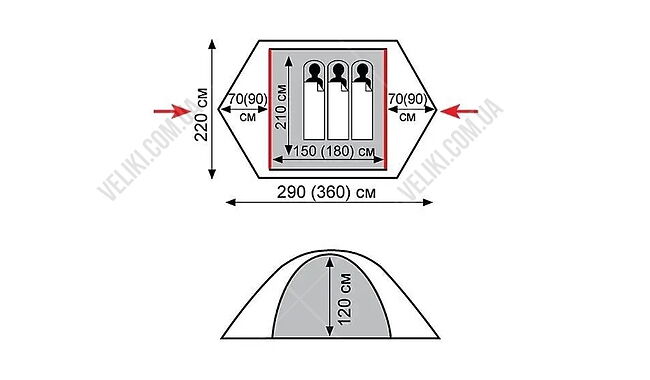 Палатка Tramp Peak 2 (V2) - дополнительное фото 4