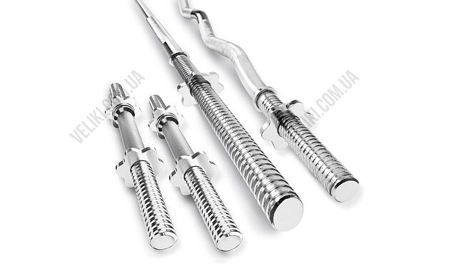 Набір Hop-Sport Strong 66 кг з W-подібним та прямим грифами. - дополнительное фото 1