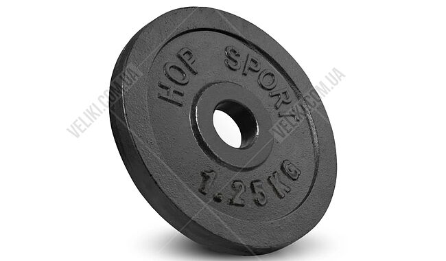 Набір Hop-Sport Strong 59 кг із прямим та гантельними грифами. - дополнительное фото 1