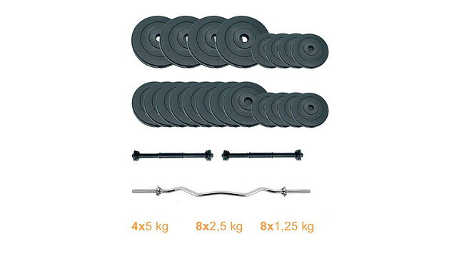 Набір Newt Gym Set-W Rock Pro штанга та гантелі 57 кг - фото 1