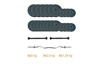 Набір Newt Gym Set-W Rock Pro штанга та гантелі 67 кг