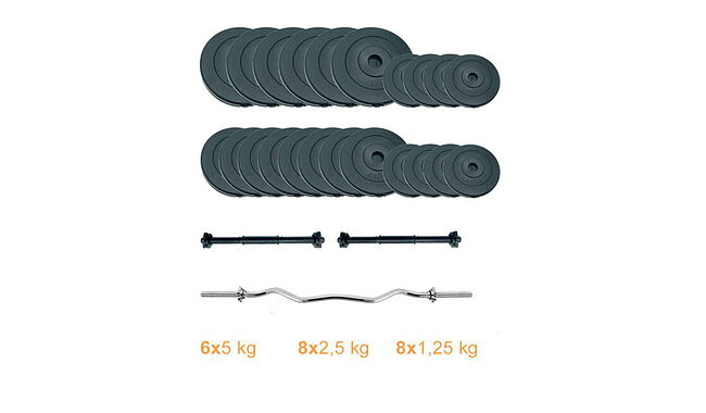 Набор Newt Gym Set-W Rock Pro штанга и гантели 67 кг - фото 1