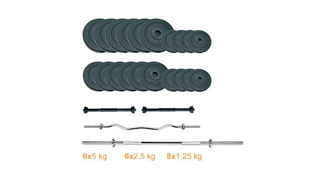 Набор Newt Gym Set 2 Rock Pro штанга и гантели 70 кг - фото 1