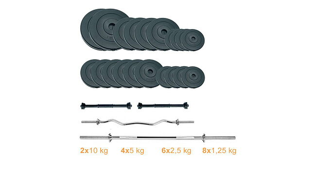 Набір Newt Gym Set 2 Rock Pro штанга та гантелі 80 кг - фото 1