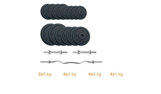 Набір Newt Gym Set-W Home штанга та гантелі 43 кг - фото 1