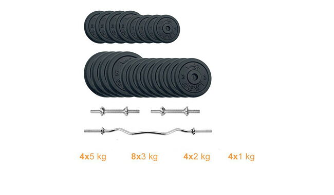 Набор Newt Gym Set-W Home штанга и гантели 65 кг - фото 1