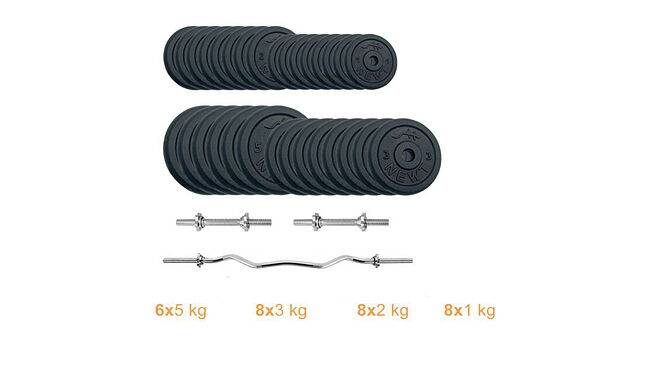 Набор Newt Gym Set-W Home штанга и гантели 87 кг - фото 1