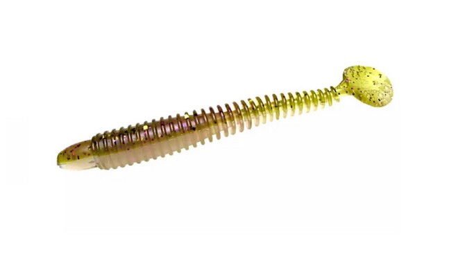 Виброхвост Lunker City Swimming Ribster 4.0", 1 шт - фото 7