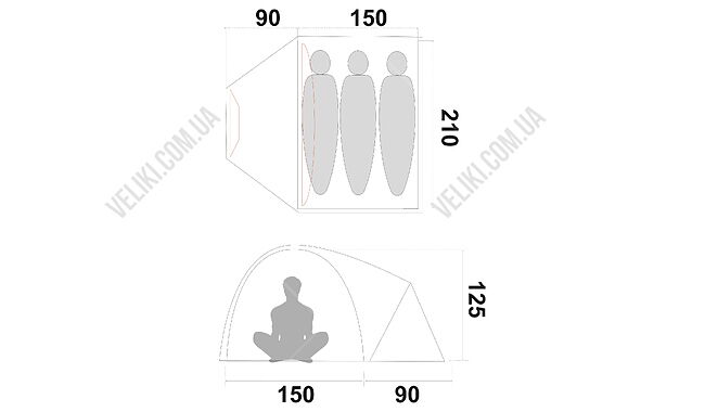 Палатка Fjord Nansen Andy III - дополнительное фото 2