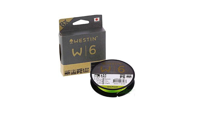 Шнур Westin W6 8 Braid Lime Punch 135 м #0,2 0,08 мм 3,7 кг - фото 1