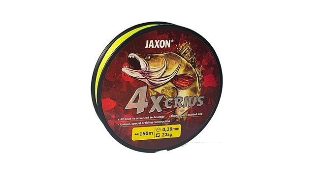 Шнур Jaxon Crius 4x Fluo 150 м 0,12 мм 10 кг - фото 1