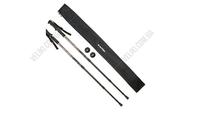 Палиці трекінгові Outtec 3-х секційні Anti-shock 65-135 см - дополнительное фото 1