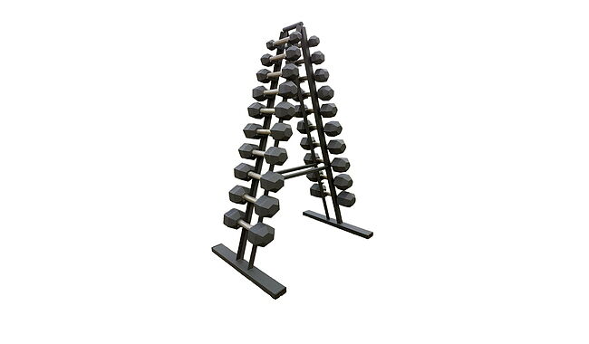 Набор гантелей Newt profi от 1 кг до 10 кг со стойкой NE-PS-111-011 - фото 1