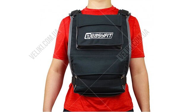 Жилет-обтяжувач EasyFit набірний до 20 кг. - дополнительное фото 5