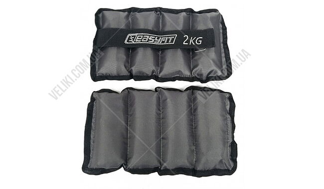 Обтяжувачі для щиколоток та зап'ястей EasyFit Metal 2х2 кг - дополнительное фото 3