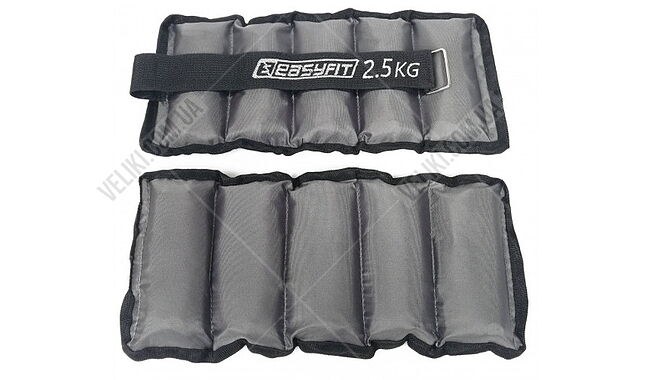 Утяжелители для щиколоток и запястий EasyFit Metal 2х2.5 кг - дополнительное фото 1