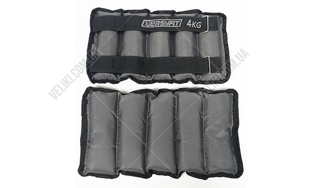 Обтяжувачі для щиколоток та зап'ястей EasyFit Metal 2х4 кг - дополнительное фото 1