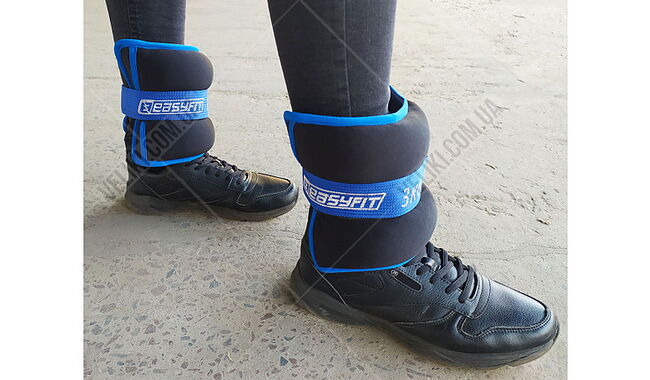 Утяжелители для щиколоток и запястий EasyFit Myaki 2х3 кг - дополнительное фото 1