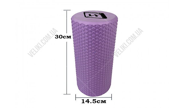 Массажный ролик EasyFit Foam Roller 30 см - дополнительное фото 2